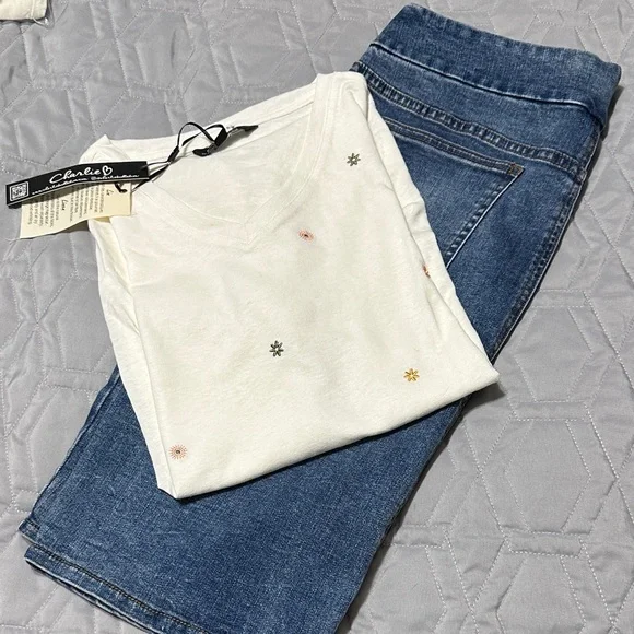 Sz 12 Tribal Blue Washed Denim Pencil Skirt - Picture 3 of 11